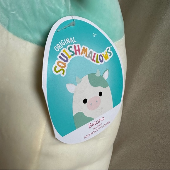 16” Belena the Blue and White Cow Squishmallow BNWT - Picture 2 of 4